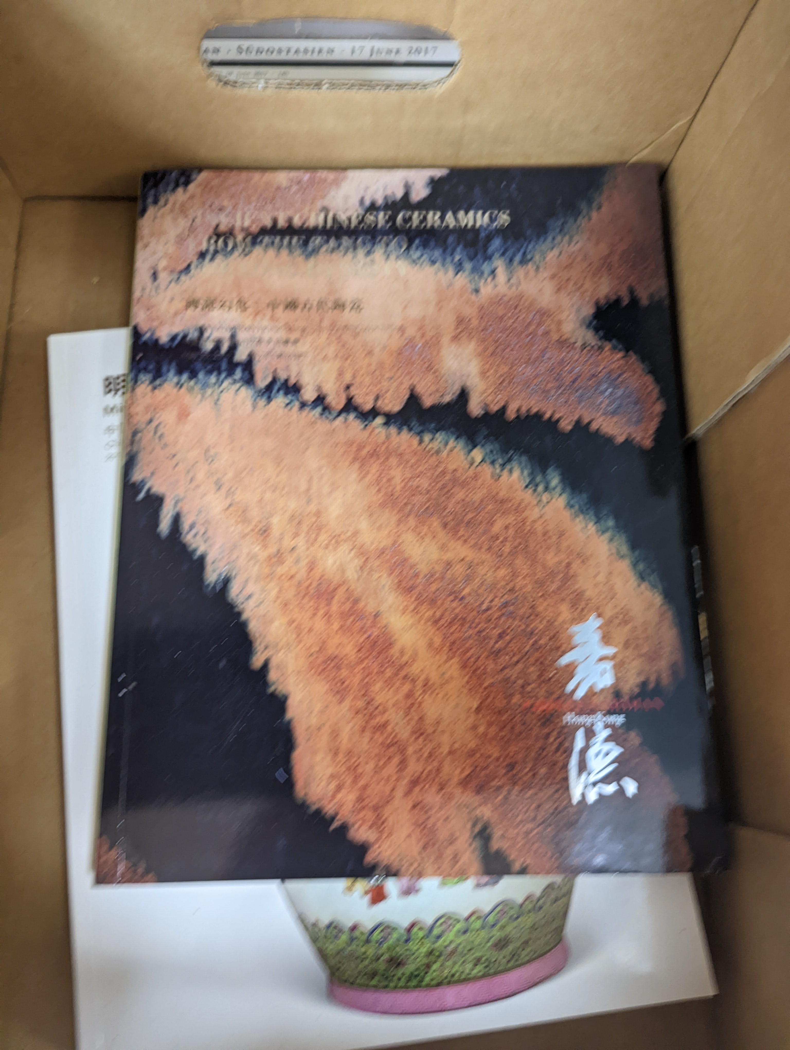 Two boxes of Chinese and Asian art catalogues